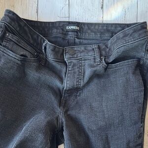 Express Women's Dark Gray Skinny Jeans
